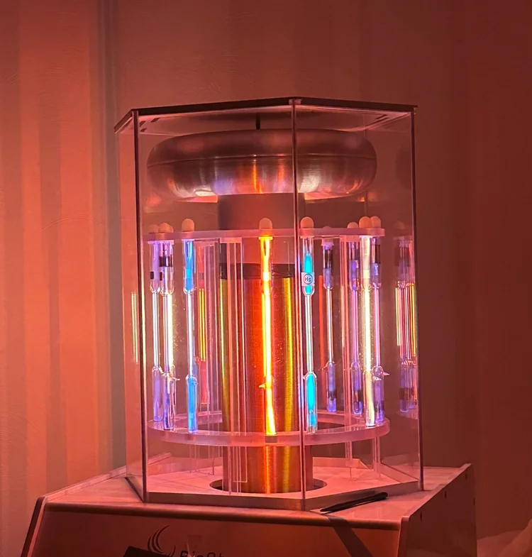 BioCharger NG device with glowing gas tubes