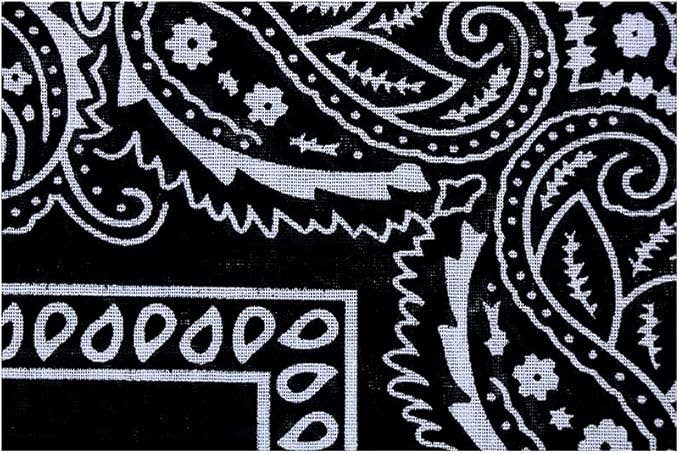 Paisley Cotton Bandanas - Black