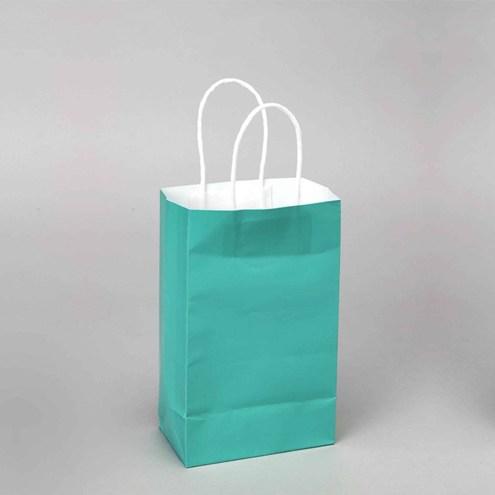 Small Paper Gift Bags 8" 12pc/pack - Aqua