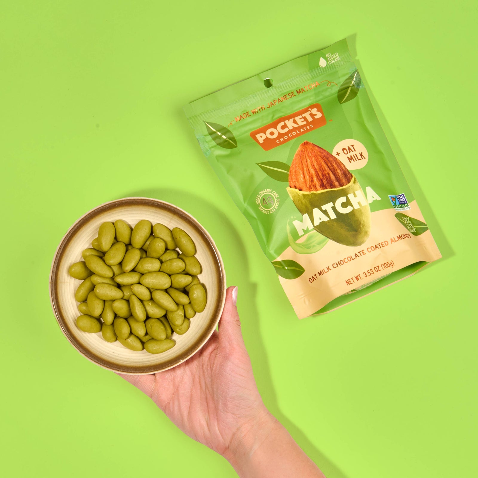 Matcha Choco Nuts, 3.53 oz Standing Pouch